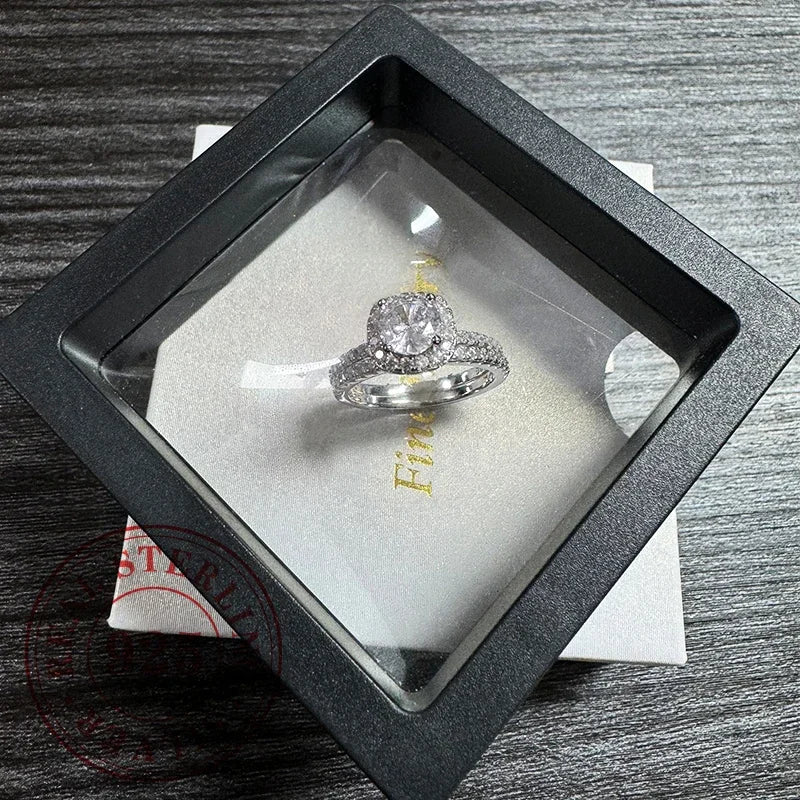 Huitan Honorable Women Rings Set 925 Sterling Silver Exquisite Full Paved CZ Finger Accessories Chic Wedding Ceremony Jewelry