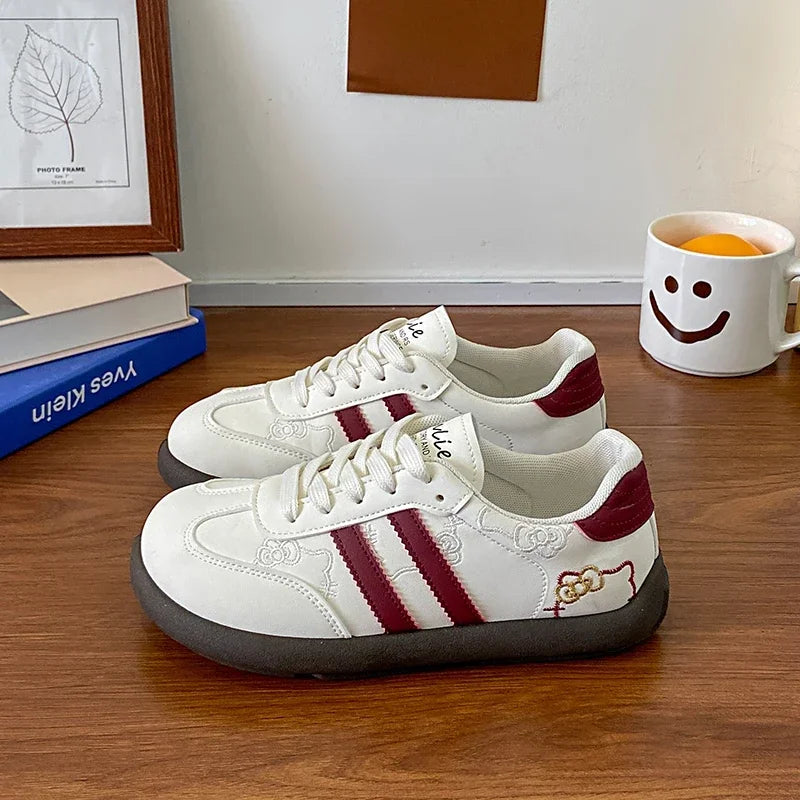 Women's Casual Outdoor Lace UpSport Shoes 2025 Spring Autumn Designer Korean Round Toe Sneakers Vulcanized Shoes Tenis De Mujer