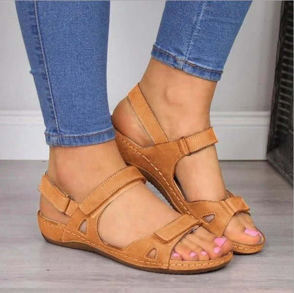 2025 NEW Sandals Women Summer Open Toe Comfy Super Soft Premium Orthopedic Low Heels Walking Sandals Fashion Sandals