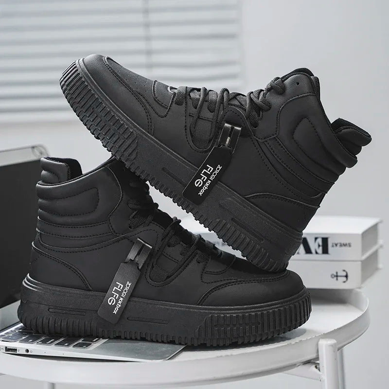 Casual Sneaker High-top Male Sneakers Loafers Shoes for Men Skateboard Sports and Leisure Wear-resistant Non-Slip All-match New