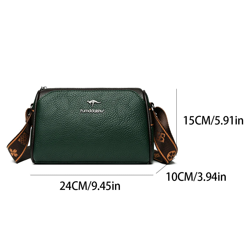 Women High Quality Soft Leather Shoulder Bags Luxury Designer Purses Crossbody Bag Ladies Vintage Messenger Commuting Sac A Main