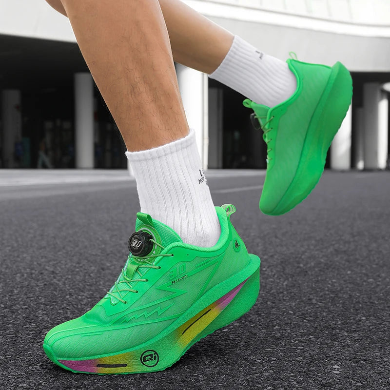 Men's Sports Shoes Sneakers Carbon Plate Running Shoes Male Marathon Racing Shock-absorbing Athletics Training Shoes for Women