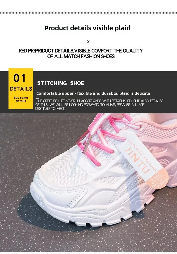 Kids Fashion Shoes For Boys Girls Toddler Boy Girl Soft Sports Shoes Children Running Sneakers Air Mesh Breathable 26-37