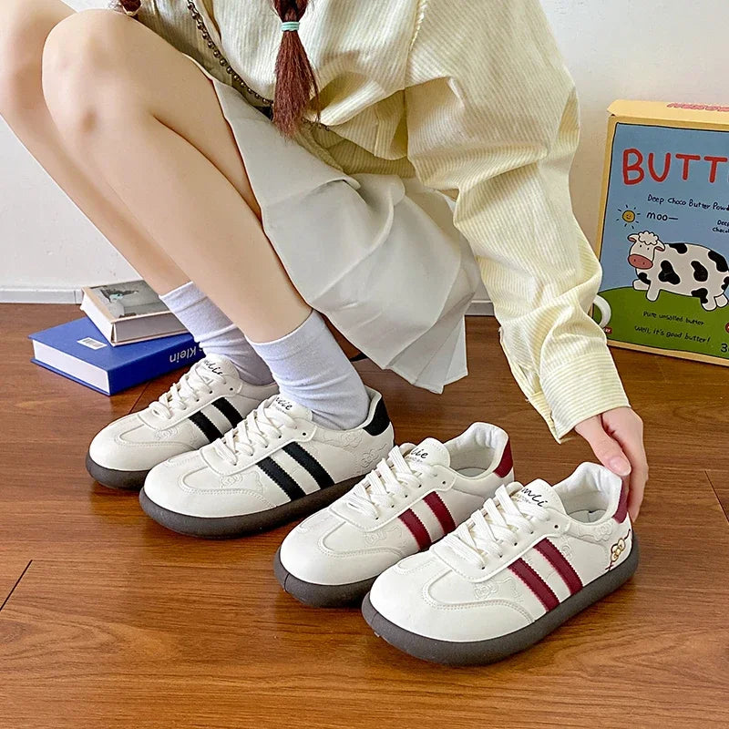Women's Casual Outdoor Lace UpSport Shoes 2025 Spring Autumn Designer Korean Round Toe Sneakers Vulcanized Shoes Tenis De Mujer