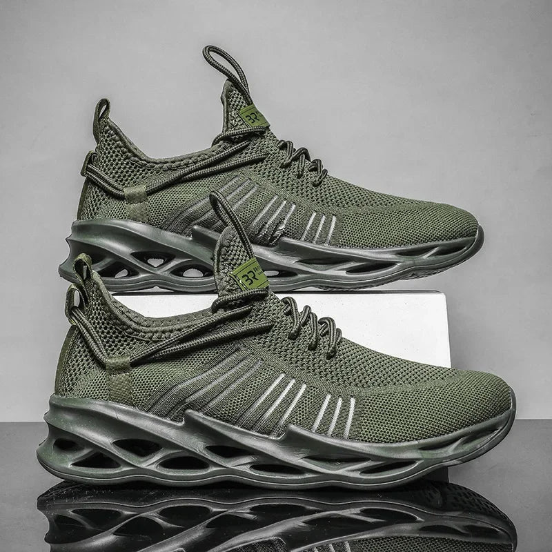 YRZL Sports Shoes Men Breathable Sneakers Comfortable Jogging Shoes for Men Non Slip Outdoor Walking Shoes Mesh Casual Sneakers