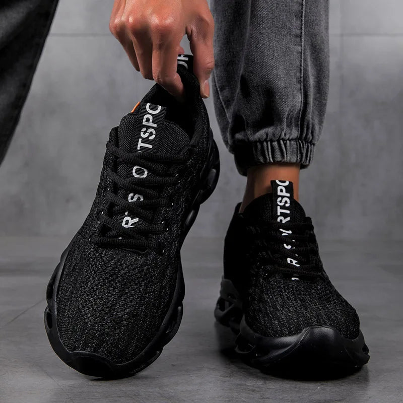 MAEDEF Summer Men's High Quality Sneaker Casual Sport Tennis Shoes Solid Color Breathable Lace-up Outdoor Running Training Shoes