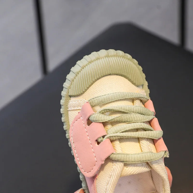 Kids Shoes Girls Boys Sneakers Canvas Toddler Breathable Shoes Spring Running Sport Baby Soft Unisex Casule Sneaker for 1-8Y