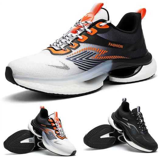 Air Cushion Carbon Plate Sports Running Shoes Men Breathable Lightweight Women's Comfortable Athletic Nonskid Sneakers