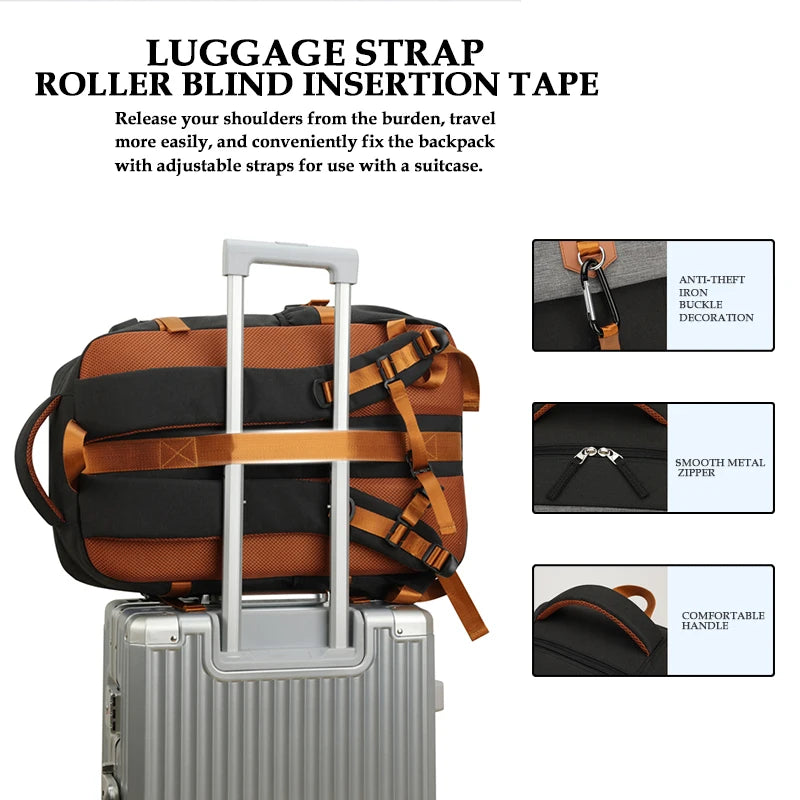 Backpack for men, large capacity travel bag, outdoor waterproof luggage bag, business trip hiking bag, student backpack, backpac