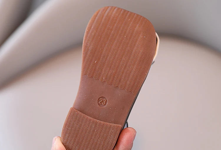 Spring and Autumn Children's Shoes, Small Leather Shoes  Casual Babies Square Mouth Shoes Bow Ties  Princess Shoes Single Shoes