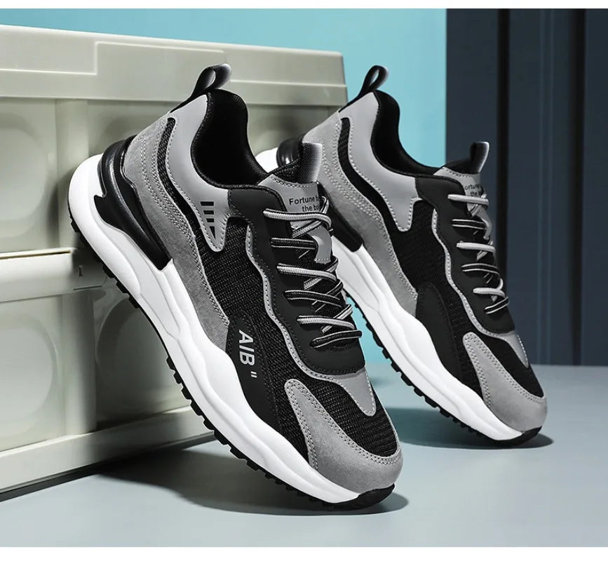 2025 Men's Shoes Autumn Sports Shoes Versatile Casual Shoe Running Anti Slip Height Increasing Dad Trendy Shoe Summer