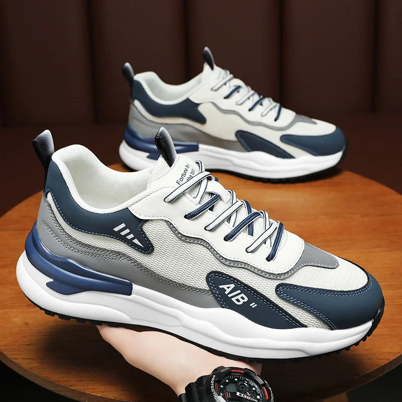 2025 Men's Shoes Autumn Sports Shoes Versatile Casual Shoe Running Anti Slip Height Increasing Dad Trendy Shoe Summer