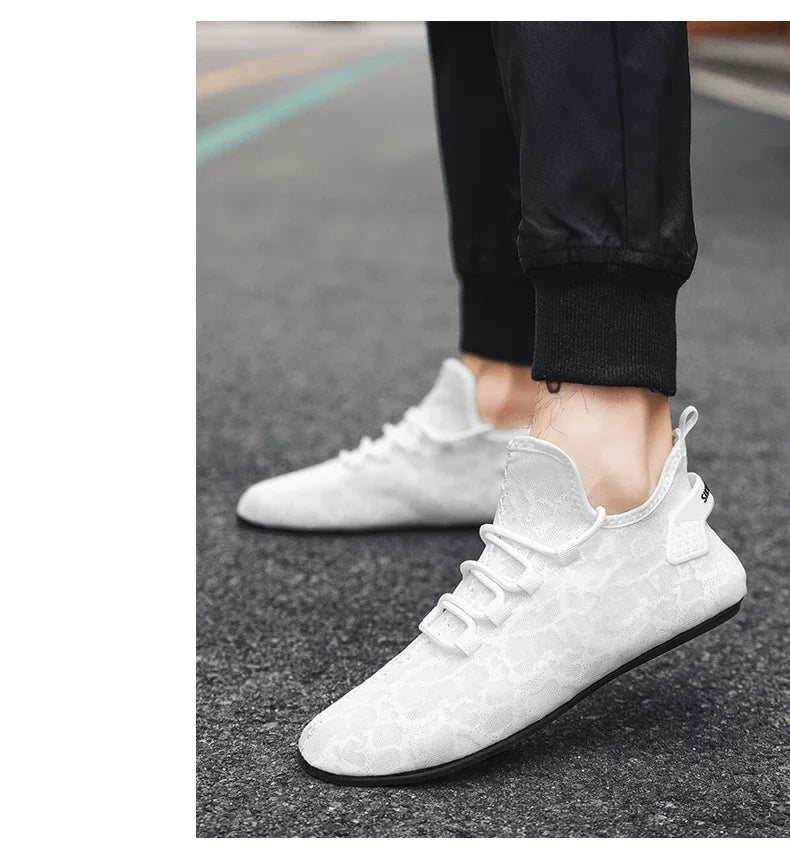 2024 Fashion Simple Designer Mens Shoes Casual Soft Sole Lace Up Breathable Light Comfortable Outdoor Walking Shoes Men Loafers