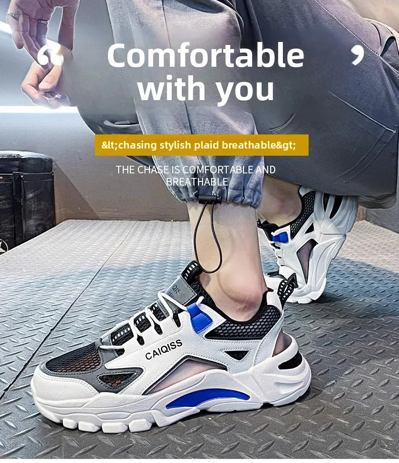 Mens Summer Sandals Breathable Sports Beach Shoes Outdoor Casual Slides for Teenagers TrendyLightweight Footwear New Design