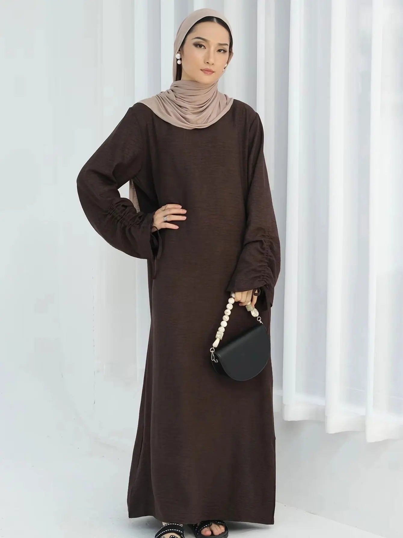 Arab Long Robe Abaya Modest Dress for Women Dress Dubai Saudi Eid Muslim Vestidos Ramadan Morocco Abayas Kaftan Islamic Clothing