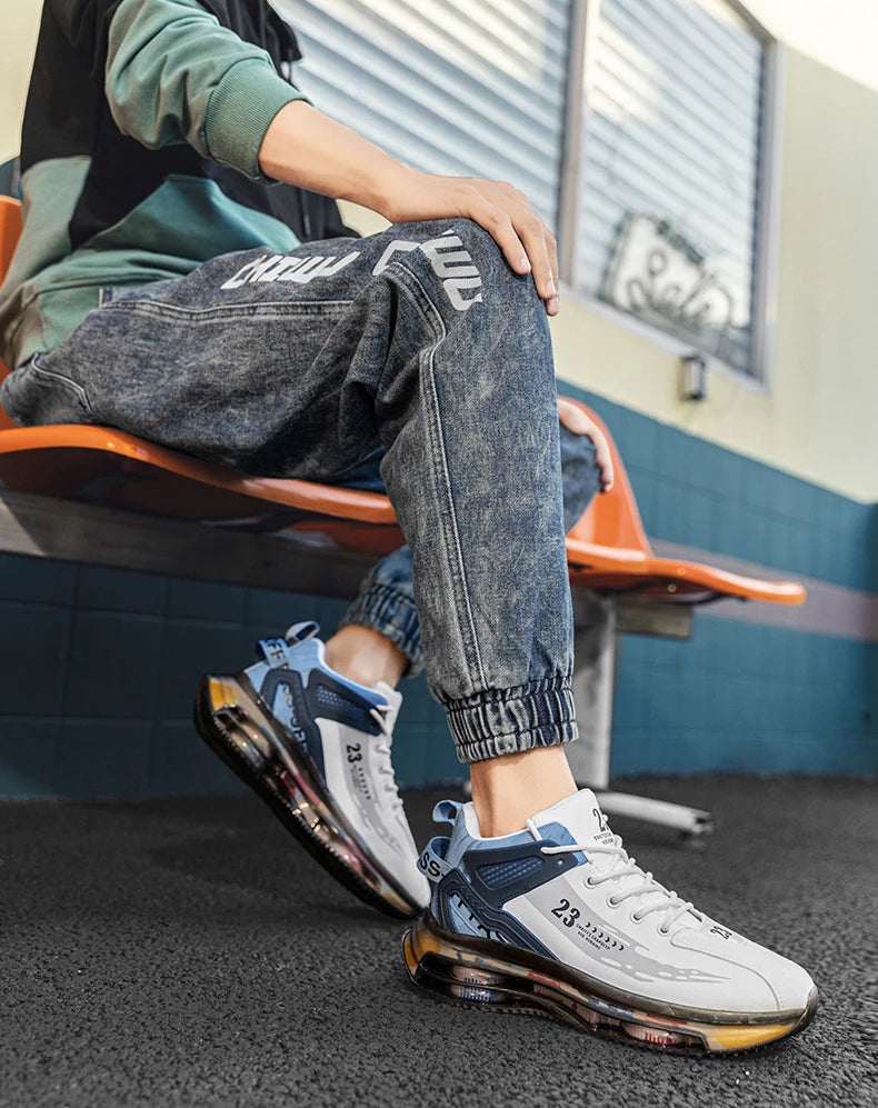 Men Sneaker Shoes Casual Sports Basketball Shoes for Men High Top Male Running Shoes Walking Style Shoes Fashion Footwear