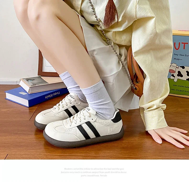 Women's Casual Outdoor Lace UpSport Shoes 2025 Spring Autumn Designer Korean Round Toe Sneakers Vulcanized Shoes Tenis De Mujer