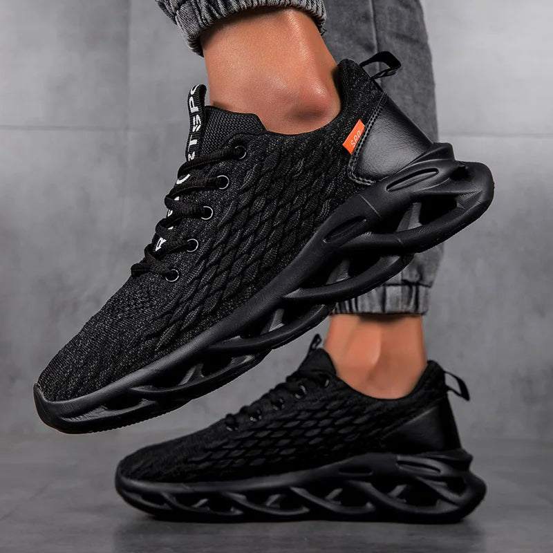 MAEDEF Summer Men's High Quality Sneaker Casual Sport Tennis Shoes Solid Color Breathable Lace-up Outdoor Running Training Shoes