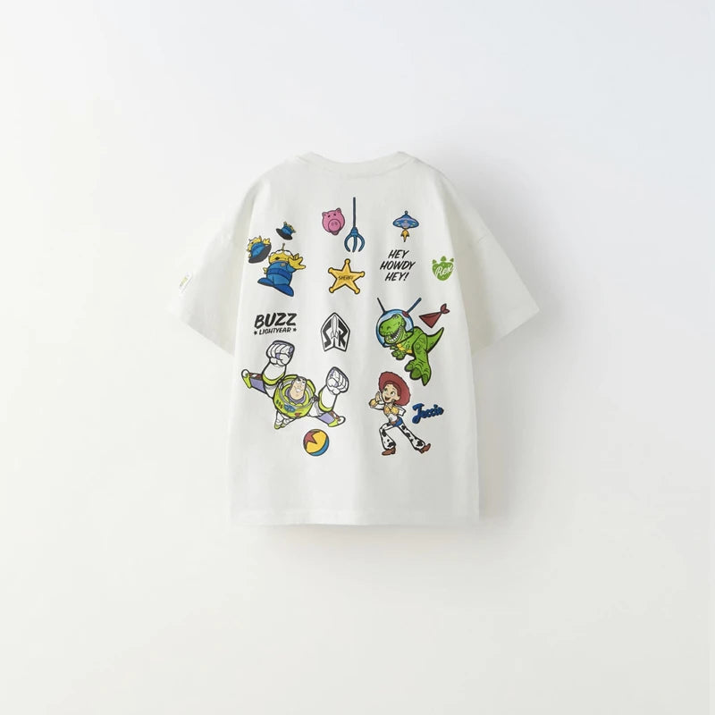 Trendy Brand Children's Clothes Summer T Shirts Cartoon Pattern Fashion Boy's Short Sleeve Crewneck Tees Toddler Costume T-shirt