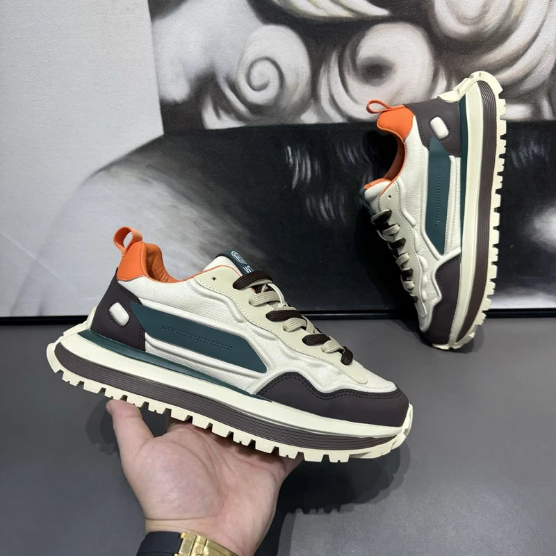 Men's Sneakers Shoes for Men Platform Sports Shoes Sports and Leisure Casual Sneaker Non-slip Fashion Wear-resistant Loafers