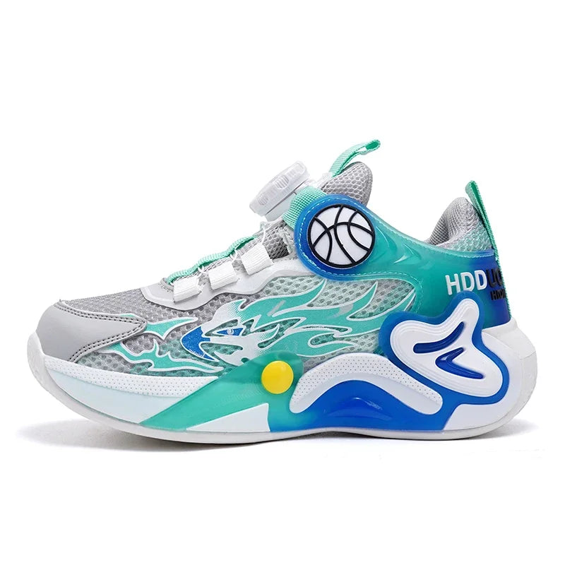 Luxury Boy Sneaker 2025 New Fashion Outdoor Kids Basketball Shoes Soft Sole School Children Sports Shoes for Boy 4 To 12 Years