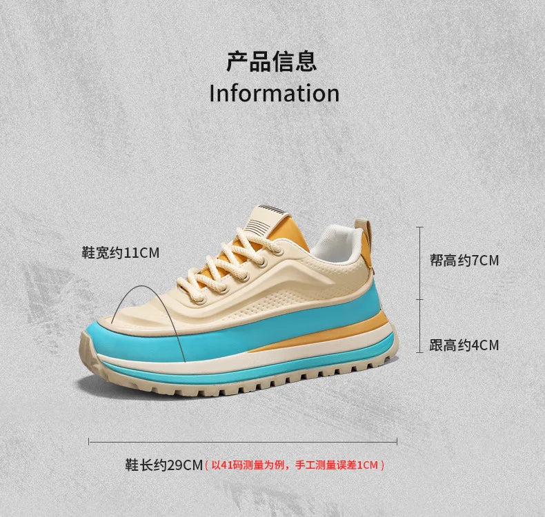 New Shoes for Men Chunky Sneaker Thick-soled Casual Sport Shoes Street Trend Colors Height Increasing Platform Shoes