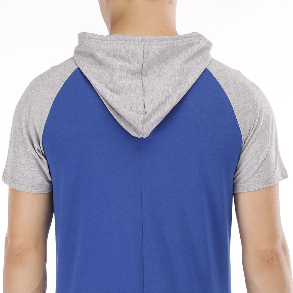 Men Short Sleeve Jumpsuit Sweatshirt Male Hoodies Zipper Overalls Bodysuit Rompers Short Pant Casual Home Wear Tracksuit Pajamas