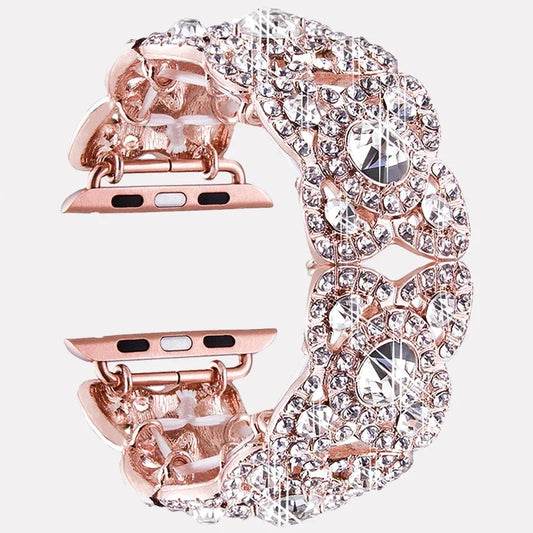 Bling Band for Apple Watch Ultra 38mm 40mm 42mm 44mm 41mm 45mm 49mm Diamond Metal Wristband Strap Iwatch Series 8 7 6 SE 5 4 3