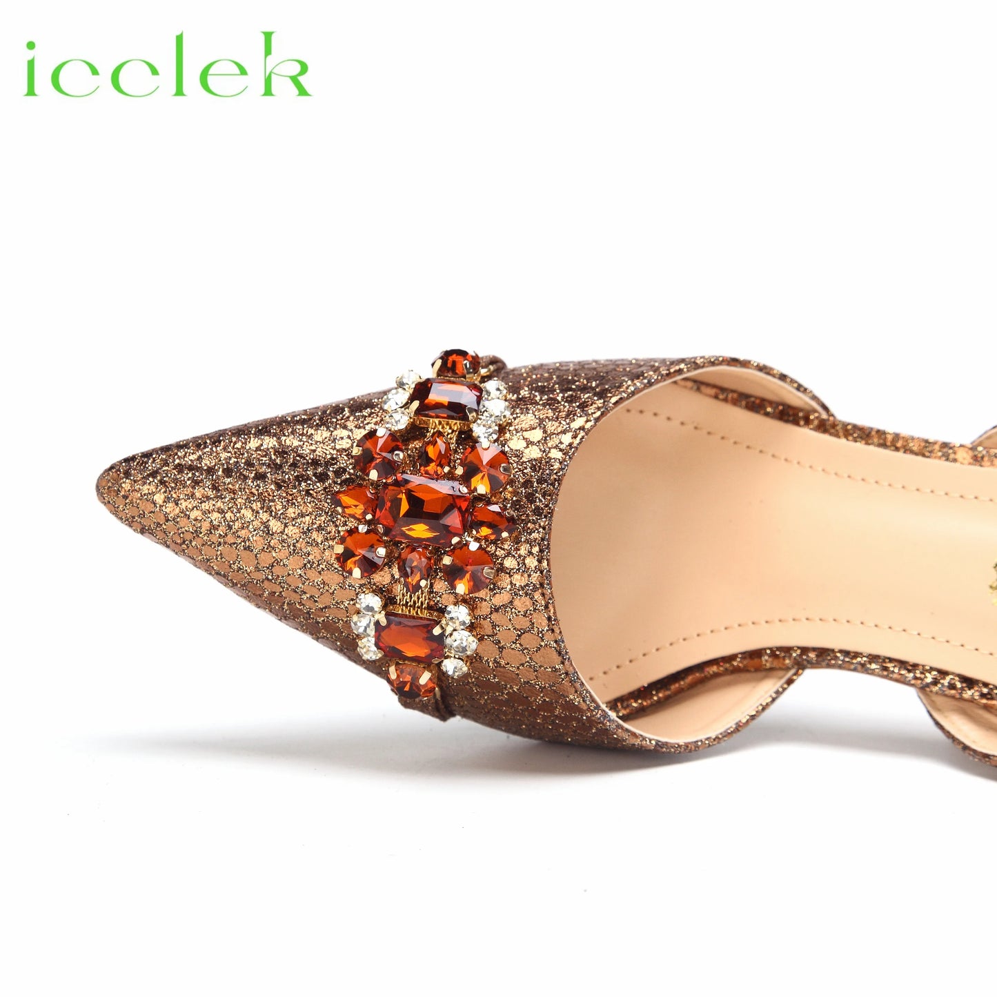 New Arrivals Special Design Pink Color African Women Shoes and Bag Set Pointed Toe Sandals for Wedding Party