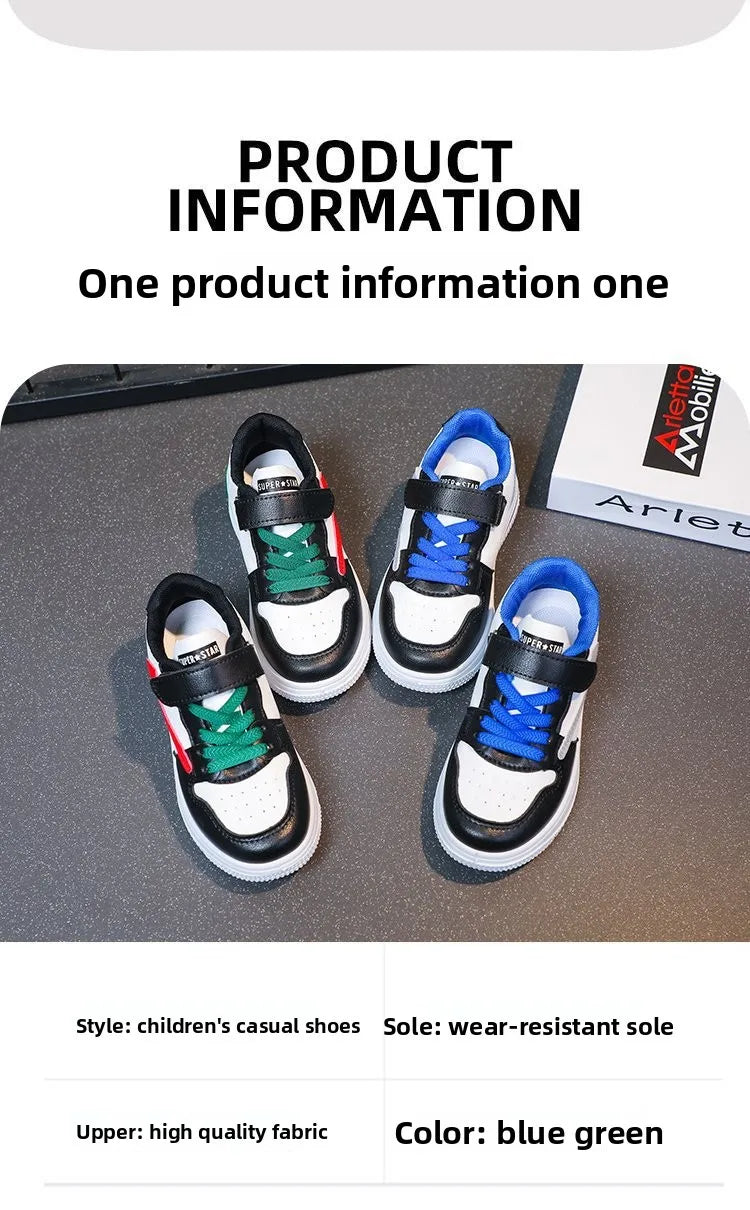 Children's Rotating Button Sports Shoes Breathable Mesh Single Net Shoe Summer New Arrival Middle Large Children Flat Shoes