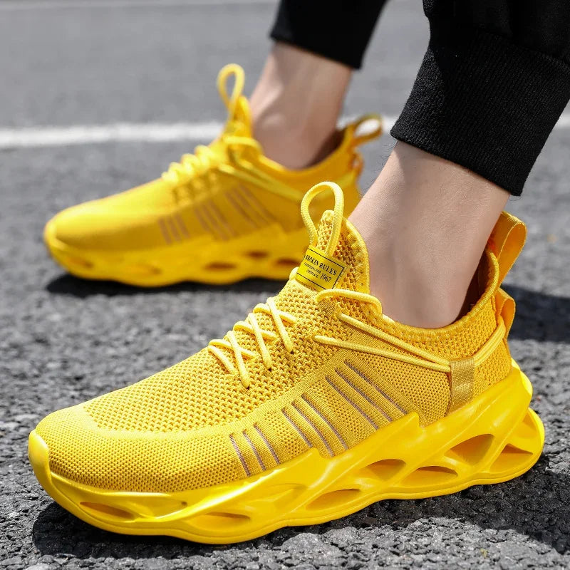 YRZL Sports Shoes Men Breathable Sneakers Comfortable Jogging Shoes for Men Non Slip Outdoor Walking Shoes Mesh Casual Sneakers