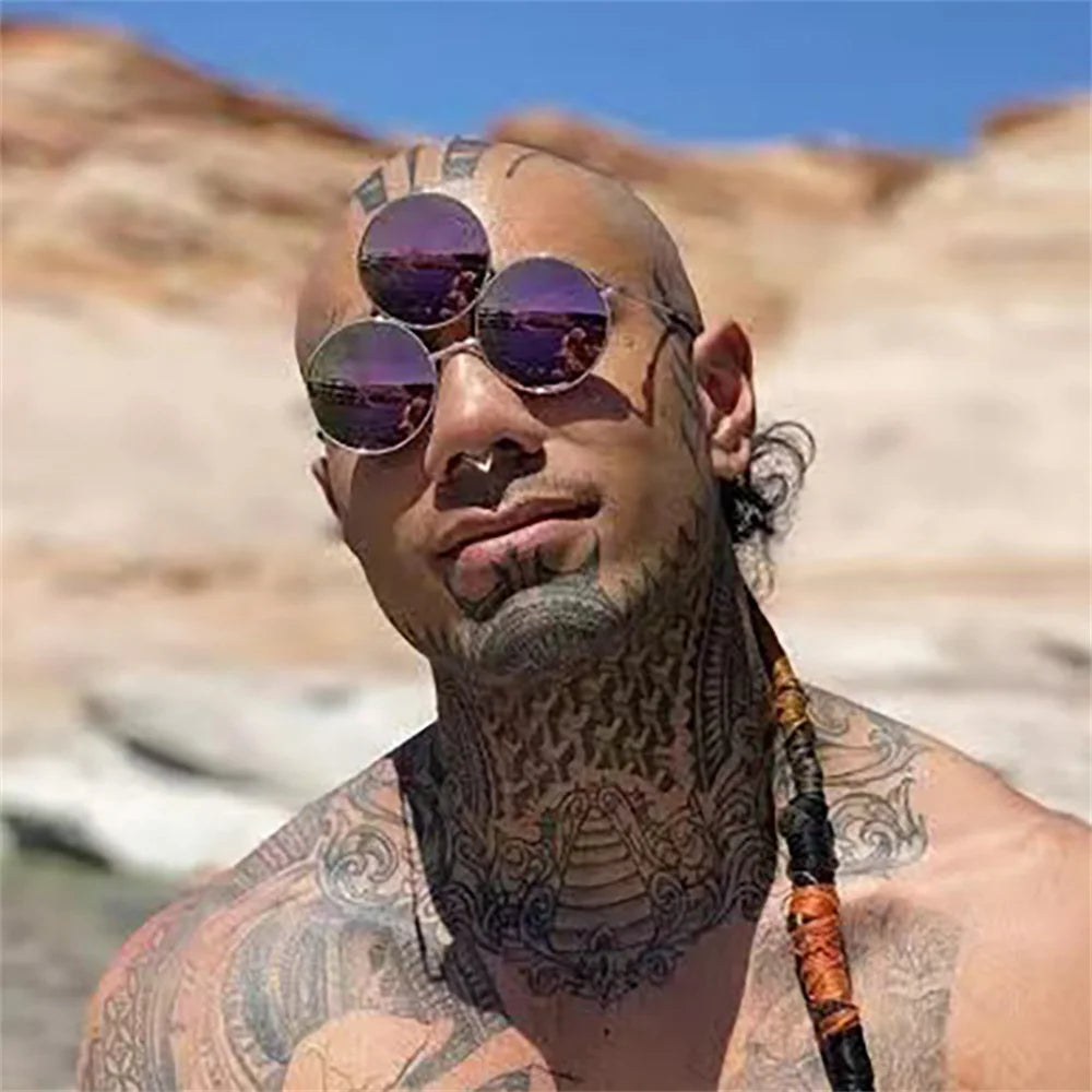 Sunglasses Third Lenses 3 Eyes Round Women Metal Fashion Vintage Sun Glasses For Men Fashion Eyewear Shades UV400 New 2023