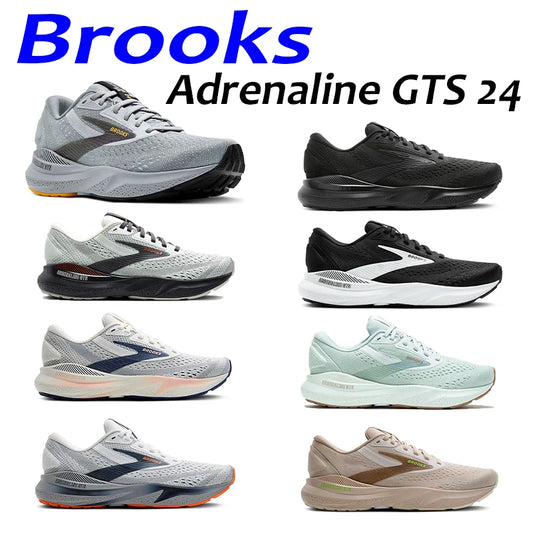 (Authentic) Brooks Adrenaline GTS 24 Stylish Commuter Running Shoes Mesh Breathable Outdoor Casual Sports Shoes