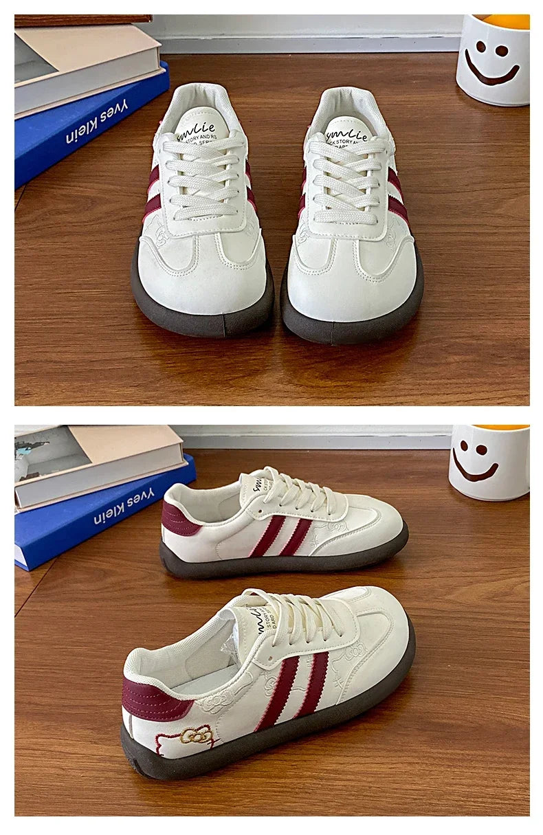 Women's Casual Outdoor Lace UpSport Shoes 2025 Spring Autumn Designer Korean Round Toe Sneakers Vulcanized Shoes Tenis De Mujer