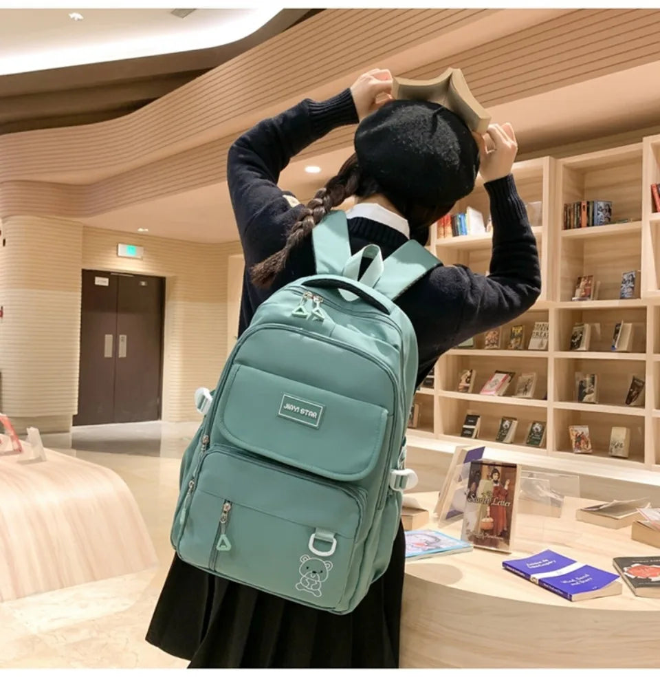 Backpack Female New Travel Bag High School Student Schoolbag Large Capacity Korean Version Leisure Computer
