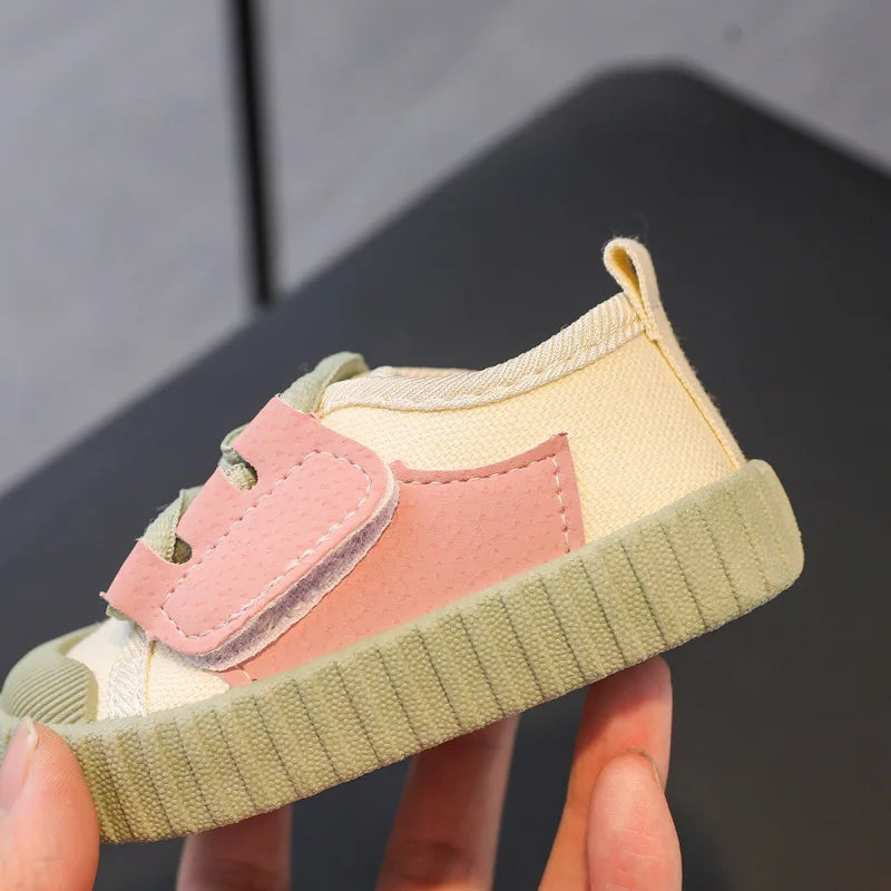 Kids Shoes Girls Boys Sneakers Canvas Toddler Breathable Shoes Spring Running Sport Baby Soft Unisex Casule Sneaker for 1-8Y