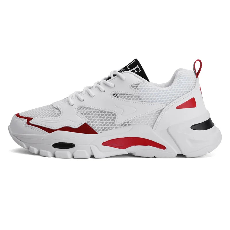 Mesh Men's Sneakers white summer platform sneakers Stylish Lace-up Male Sneaker Breathable Man Tenis Footwear men's sports shoes