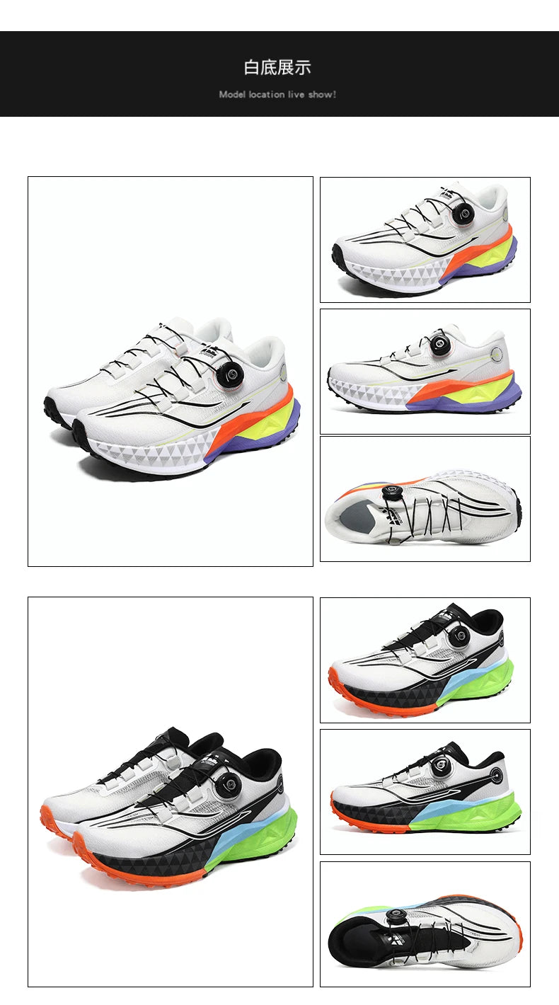 2025 New Lightweight Outdoor Casual Sports Shoes With Rotating Buckle Carbon Plate And Popcorn Outsole Running Shoes For Men