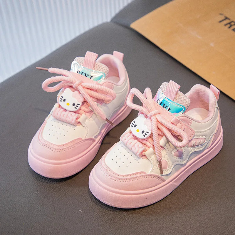 New 2025 Spring Autumn Girls Fashion Sneakers Princess Style Lightweight Casual Shoes for Little Girls