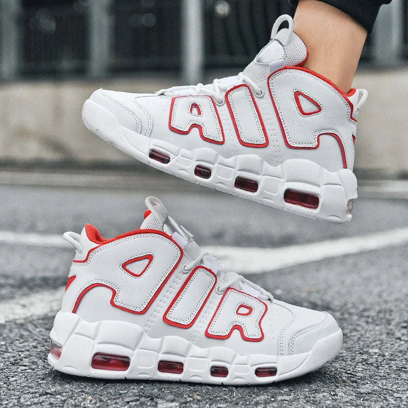 2025 Men's Air Cushion Running Shoes Breathable Knit Upper Shock Absorption Gym Jogging Shoes Basketball Shoes New