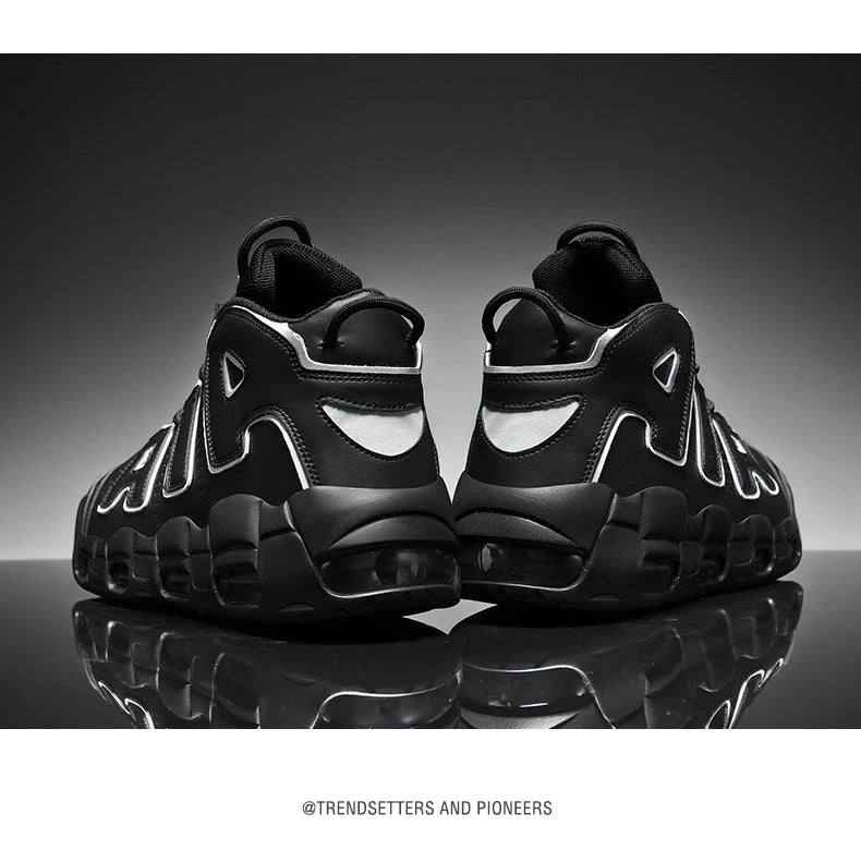 2025 Men's Air Cushion Running Shoes Breathable Knit Upper Shock Absorption Gym Jogging Shoes Basketball Shoes New
