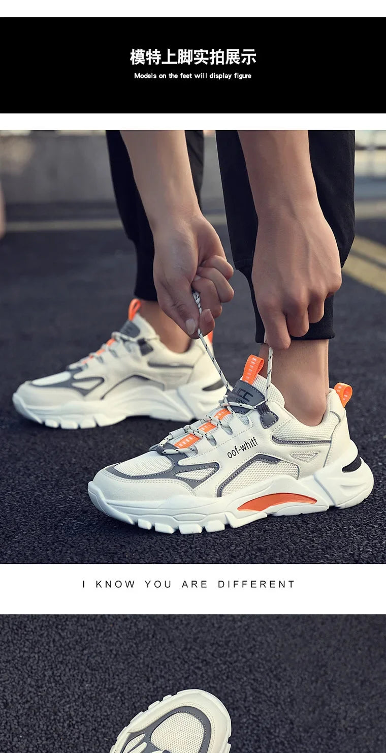 2025 New Spring Men's Shoes Trend Spring Breathable Mesh Shoes Sports and Leisure Running Trendy Shoes Versatile Shoes