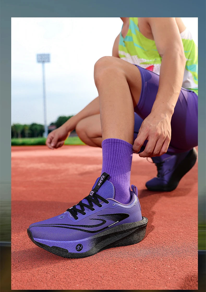 Running Shoes Men Carbon Plate Speciality Marathon Sports Breathable Lightweight Women's Comfortable Nonskid Leisure Sneakers