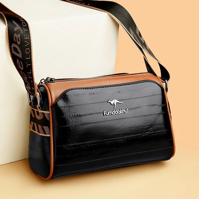 Women High Quality Soft Leather Shoulder Bags Luxury Designer Purses Crossbody Bag Ladies Vintage Messenger Commuting Sac A Main