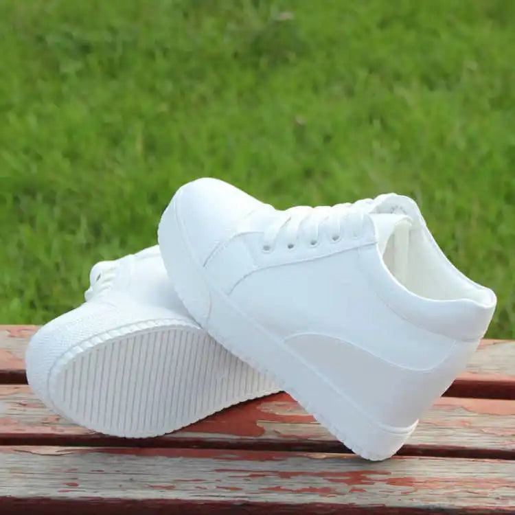 hot White Hidden Wedge Heels sneakers Casual Shoes Woman high Platform Shoes Women's High heels wedges Shoes For Womenbn54