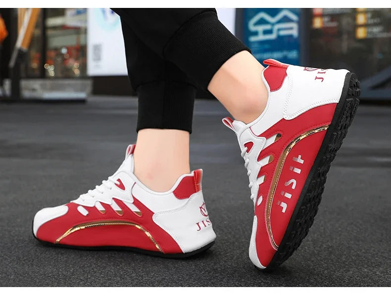 2025 Men Sneaker High Quality Leather Casual Shoes for Men Fashion All-match Sports Shoes Platform Comfortable Men Running Shoes