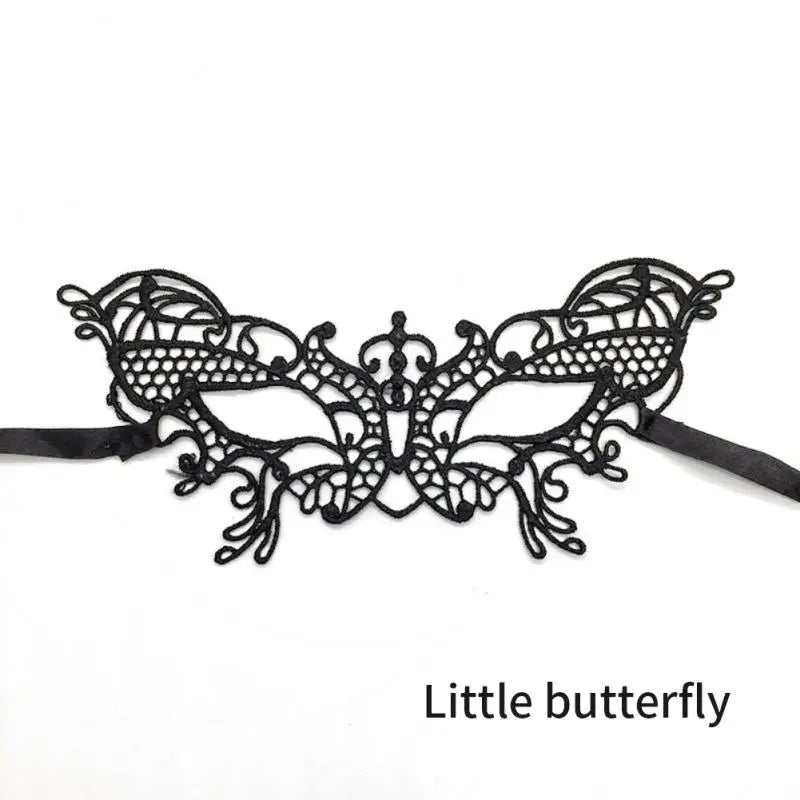 Women Carnival Mask Hollow Lace Masquerade Face Mask Princess Prom Party Props Black Eye Mask Halloween Costume for Women