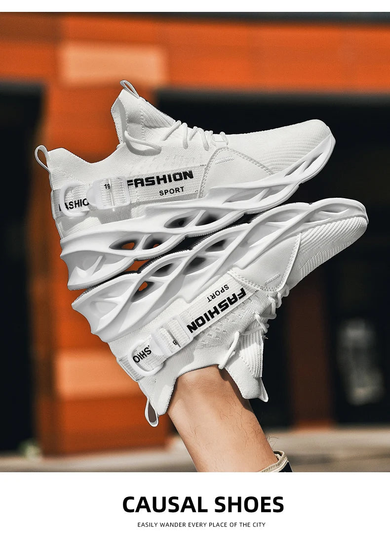 Sneakers Men Mesh Breathable Casual Men Shoes Unisex Light Soft Thick Sole Hole Couple Shoes Athletic Sneakers Women Shoes