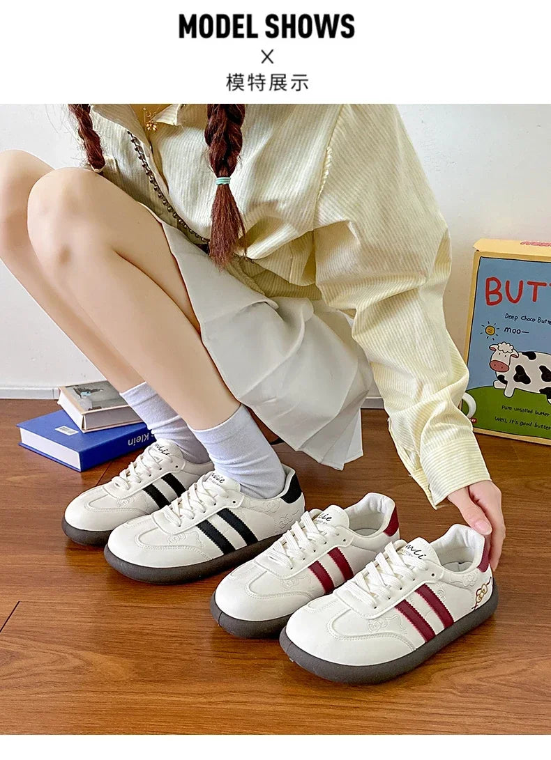 Women's Casual Outdoor Lace UpSport Shoes 2025 Spring Autumn Designer Korean Round Toe Sneakers Vulcanized Shoes Tenis De Mujer