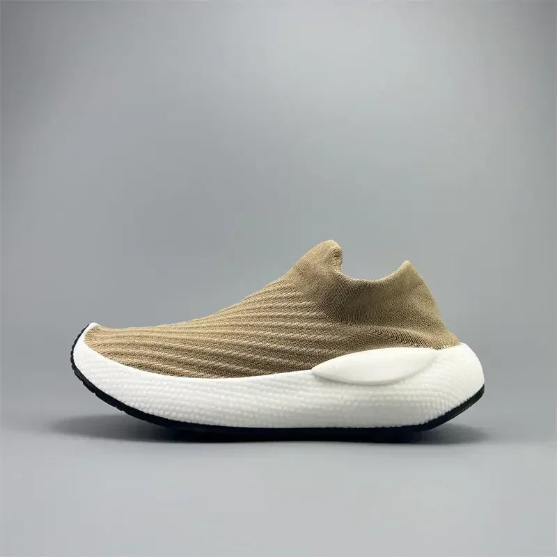 Men's Platform Sneakers - Slip-On Casual Shoes for Gym & Daily Wear